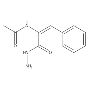 N-[(E)-3-hydrazinyl-3-oxo-1-phenylprop-1-en-2-yl]acetamide结构式