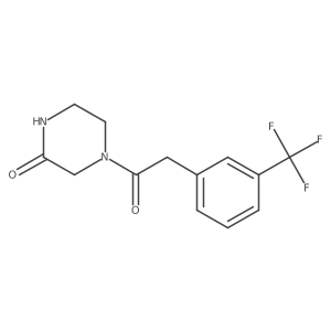 O=C1CN(C(=O)Cc2cccc(C(F)(F)F)c2)CCN1结构式
