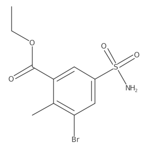 Ethyl 3-bromo-2-methyl-5-sulfamoylbenzoate结构式