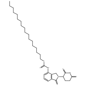 octadecyl N-[2-(2,6-dioxo-3-piperidyl)-1-oxo-isoindolin-4-yl]carbamate结构式