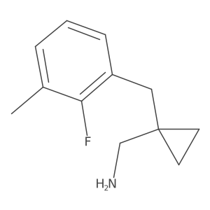 {1-[(2-Fluoro-3-methylphenyl)methyl]cyclopropyl}methanamine结构式