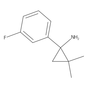 1-(3-Fluorophenyl)-2,2-dimethylcyclopropan-1-amine Structure