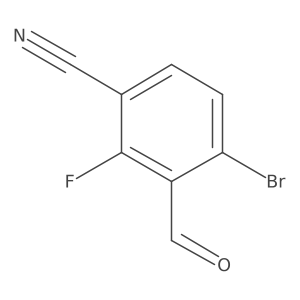 4-Bromo-2-fluoro-3-formylbenzonitrile Structure