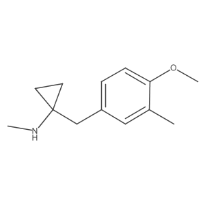 1-[(4-methoxy-3-methylphenyl)methyl]-N-methylcyclopropan-1-amine结构式