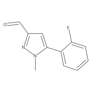 1H-Pyrazole-3-carboxaldehyde, 5-(2-fluorophenyl)-1-methyl-结构式