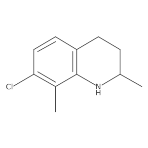 7-Chloro-2,8-dimethyl-1,2,3,4-tetrahydroquinoline结构式