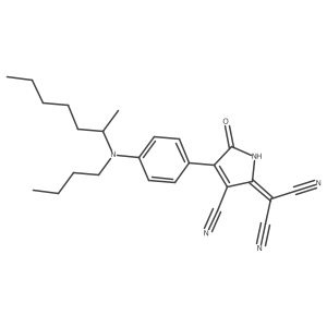 3-(4-(N-butyl-N-(1-methylhexyl)amino)phenyl)-4-cyano-5-dicyanomethylidene-2-oxo-2,5-dihydropyrrole结构式
