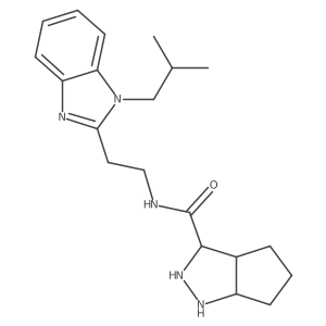 N-[2-[1-(2-methylpropyl)benzimidazol-2-yl]ethyl]-1,2,3,3a,4,5,6,6a-octahydrocyclopenta[c]pyrazole-3-carboxamide Structure
