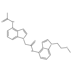 2-[4-(acetylamino)-1H-indol-1-yl]-N-[1-(2-methoxyethyl)-1H-indol-4-yl]acetamide结构式