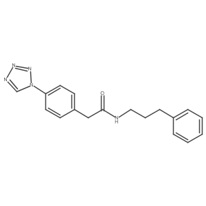 N-(3-phenylpropyl)-2-[4-(1H-tetrazol-1-yl)phenyl]acetamide Structure