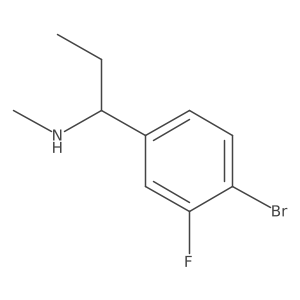 [1-(4-Bromo-3-fluorophenyl)propyl](methyl)amine结构式