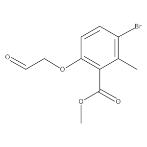 Methyl 3-bromo-2-methyl-6-(2-oxoethoxy)benzoate结构式