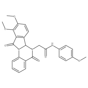 2-(9,10-dimethoxy-5,11-dioxo-6a,11-dihydroisoindolo[2,1-a]quinazolin-6(5H)-yl)-N-(4-methoxyphenyl)acetamide结构式