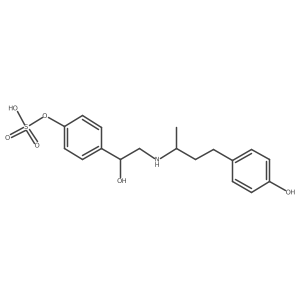 [4-[1-Hydroxy-2-[4-(4-hydroxyphenyl)butan-2-ylamino]ethyl]phenyl] hydrogen sulfate结构式