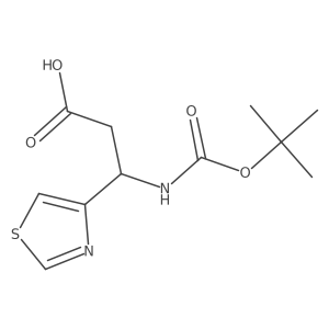 3-{[(Tert-butoxy)carbonyl]amino}-3-(1,3-thiazol-4-yl)propanoic acid Structure