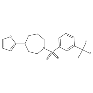 7-(Furan-2-yl)-4-((3-(trifluoromethyl)phenyl)sulfonyl)-1,4-thiazepane Structure