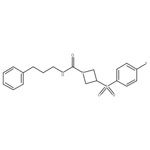 3-((4-fluorophenyl)sulfonyl)-N-(3-phenylpropyl)azetidine-1-carboxamide Structure
