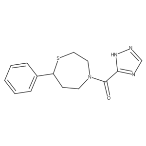 (7-phenyl-1,4-thiazepan-4-yl)(1H-1,2,4-triazol-5-yl)methanone Structure