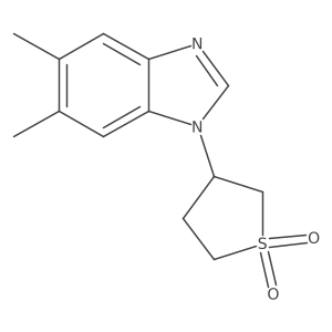 3-(5,6-Dimethyl-1H-benzo[d]imidazol-1-yl)tetrahydrothiophene 1,1-dioxide Structure