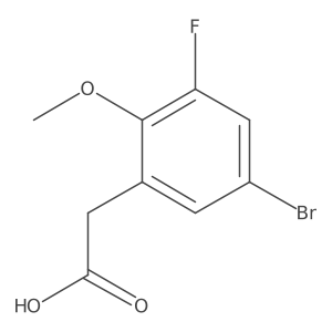 2-(5-Bromo-3-fluoro-2-methoxyphenyl)acetic acid Structure
