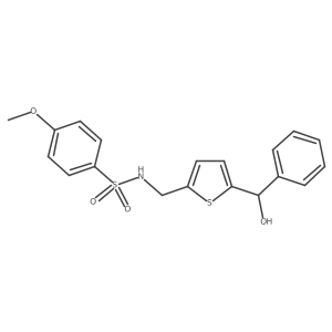N-((5-(hydroxy(phenyl)methyl)thiophen-2-yl)methyl)-4-methoxybenzenesulfonamide Structure