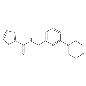 N-((2-morpholinopyrimidin-4-yl)methyl)thiophene-2-carboxamide结构式