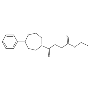 Ethyl 4-oxo-4-(7-phenyl-1,4-thiazepan-4-yl)butanoate Structure