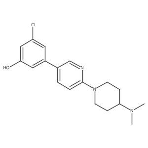 3-Chloro-5-[6-[4-(dimethylamino)-1-piperidinyl]-3-pyridinyl]phenol结构式