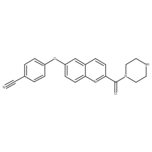 4-[[2-(1-Piperazinylcarbonyl)-6-quinolinyl]oxy]benzonitrile结构式