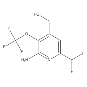 (2-Amino-6-(difluoromethyl)-3-(trifluoromethoxy)pyridin-4-yl)methanol Structure