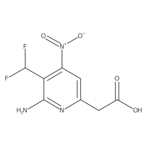 2-(6-Amino-5-(difluoromethyl)-4-nitropyridin-2-yl)acetic acid Structure