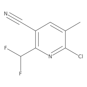 6-Chloro-2-(difluoromethyl)-5-methylnicotinonitrile Structure