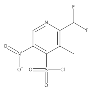 2-(Difluoromethyl)-3-methyl-5-nitropyridine-4-sulfonyl chloride结构式