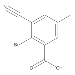 2-Bromo-3-cyano-5-iodobenzoic acid Structure