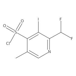 2-(Difluoromethyl)-3-iodo-5-methylpyridine-4-sulfonyl chloride结构式