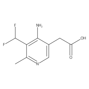 2-(4-Amino-5-(difluoromethyl)-6-methylpyridin-3-yl)acetic acid结构式