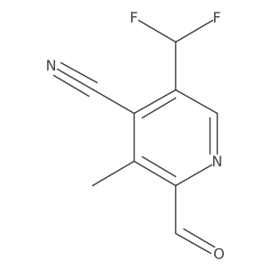 5-(Difluoromethyl)-2-formyl-3-methylisonicotinonitrile Structure