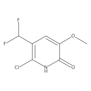 6-Chloro-5-(difluoromethyl)-3-methoxypyridin-2-ol结构式