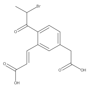 2-(2-Bromopropanoyl)-5-(carboxymethyl)cinnamic acid Structure
