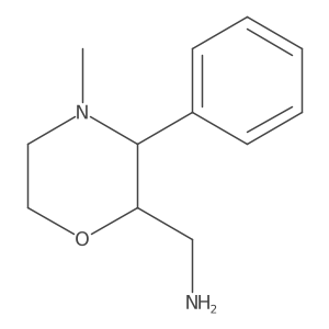 [(2S,3S)-4-methyl-3-phenylmorpholin-2-yl]methanamine Structure