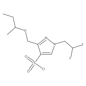 3-(sec-butoxymethyl)-1-(2,2-difluoroethyl)-1H-pyrazole-4-sulfonyl chloride结构式