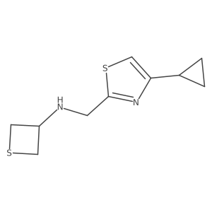 N-((4-Cyclopropylthiazol-2-yl)methyl)thietan-3-amine Structure