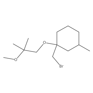 1-(Bromomethyl)-1-(2-methoxy-2-methylpropoxy)-3-methylcyclohexane结构式
