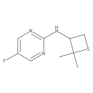 N-(2,2-Dimethylthietan-3-yl)-5-fluoropyrimidin-2-amine Structure
