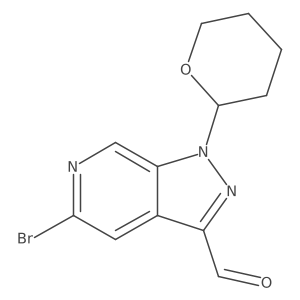 5-Bromo-1-(tetrahydro-2H-pyran-2-yl)-1h-pyrazolo[3,4-c]pyridine-3-carbaldehyde Structure