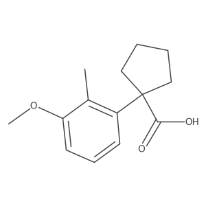 1-(3-Methoxy-2-methylphenyl)cyclopentane-1-carboxylic acid结构式