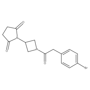1-{1-[2-(4-Bromophenyl)acetyl]azetidin-3-yl}pyrrolidine-2,5-dione结构式