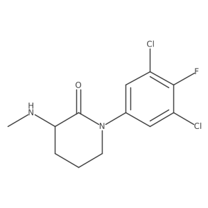 2-Piperidinone, 1-(3,5-dichloro-4-fluorophenyl)-3-(methylamino)-结构式