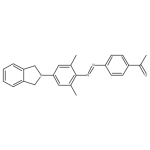 Ethanone, 1-[4-[2-[4-(1,3-dihydro-2H-isoindol-2-yl)-2,6-dimethylphenyl]diazenyl]phenyl]-结构式