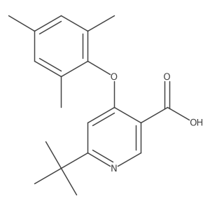 6-Tert-butyl-4-(2,4,6-trimethylphenoxy)pyridine-3-carboxylic acid结构式